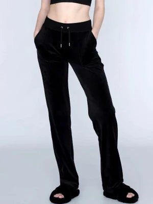 Svarta Juicy byxor - Säljer ett par svarta mjukisbyxor i mjuk sammet med bred resårmidja och snörning framtill. (Classic Velour Del Ray Pant Black) 💕