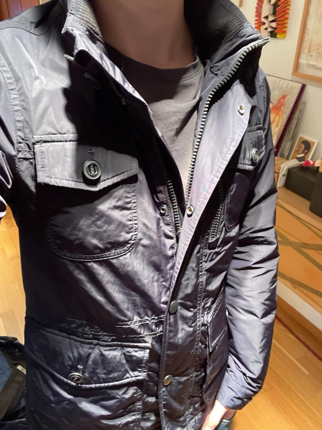 Mörkblå Fieldjacket