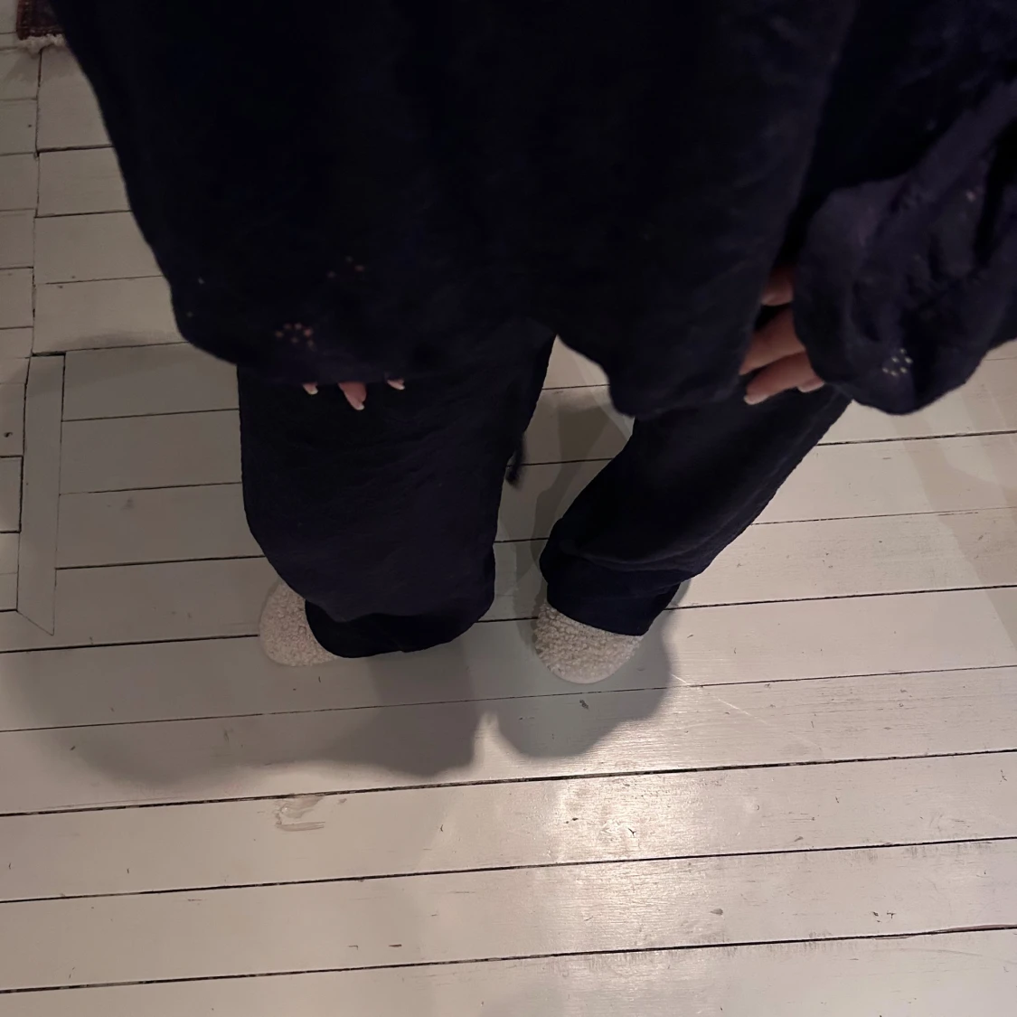 Marinblå pyjamasset spets - 1