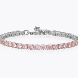 Silverarmband med rosa stenar - jättefint silver armband med rosa kristaller, från caroline svedbom. skriv privat för egna bilder, pris kan diskuteras 💓