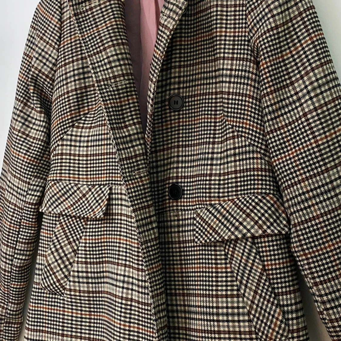 Rutig kappa från H&M i brun och beige - 1