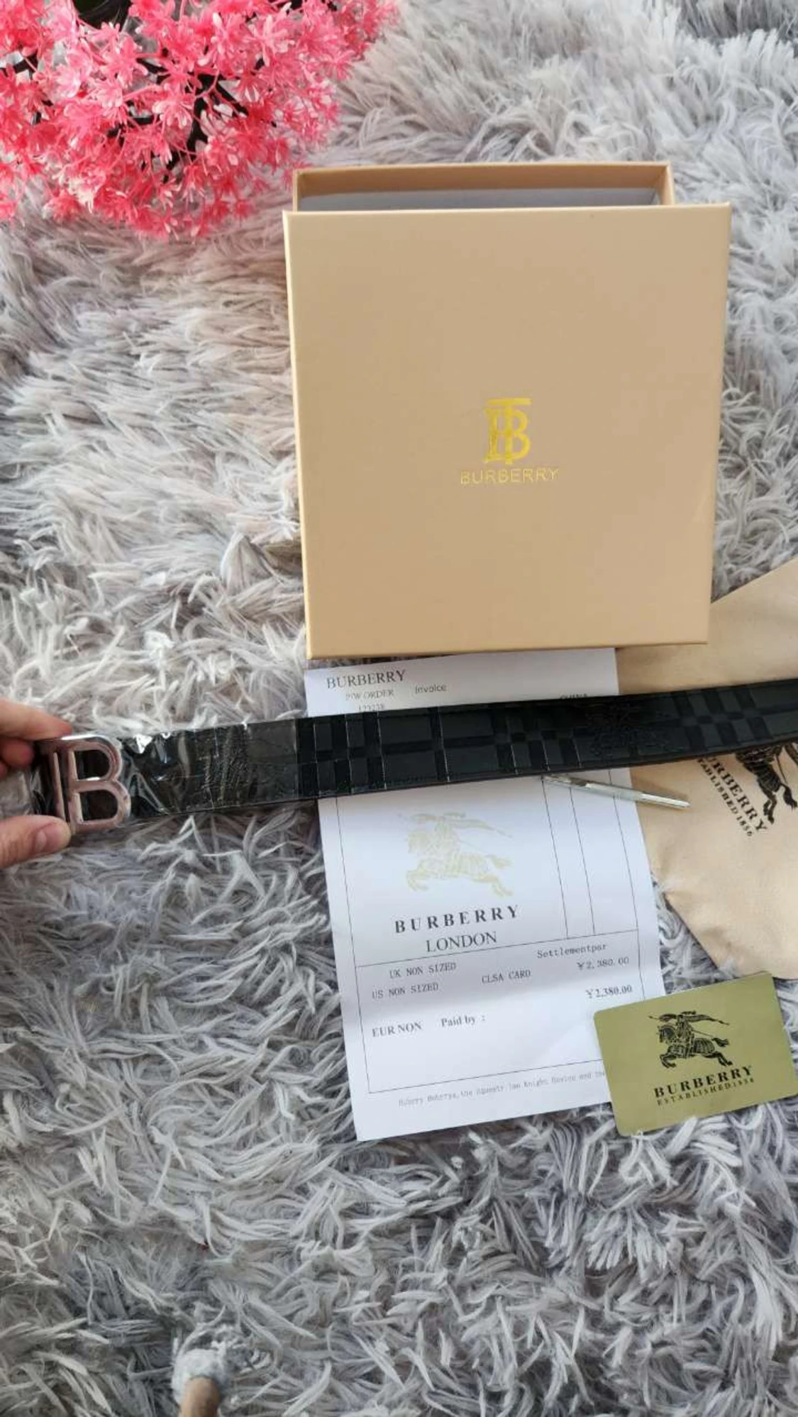  bälte i skinn med rutor - 1