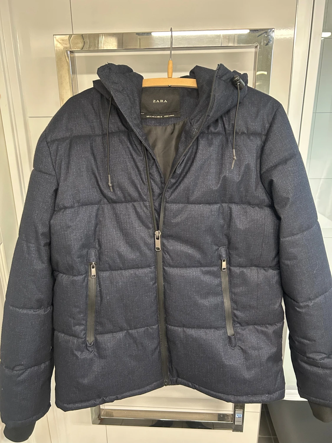 Mörkblå dunjacka Zara