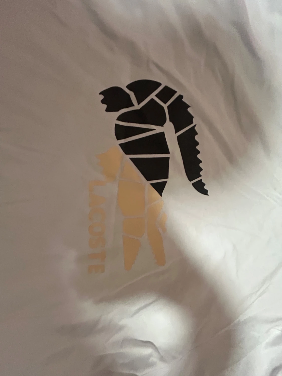 Vit Lacoste t-shirt med grafiskt tryck - 1