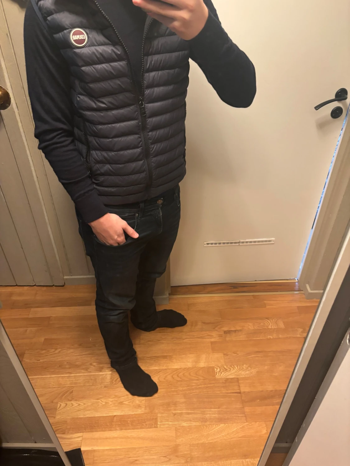 Mörkblå dunväst från Colmar - 3