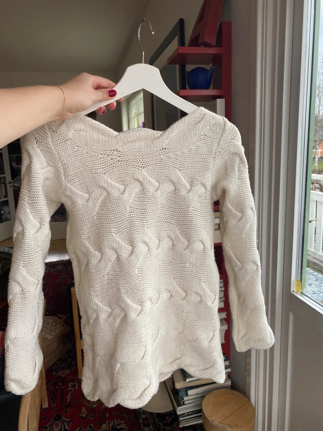 Vit stickad tröja från Esprit🥳 - 2