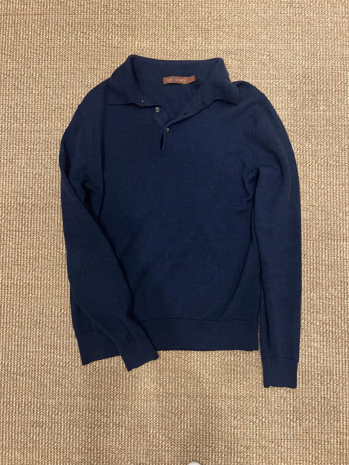 Per me Uomo stickad långärmad pike