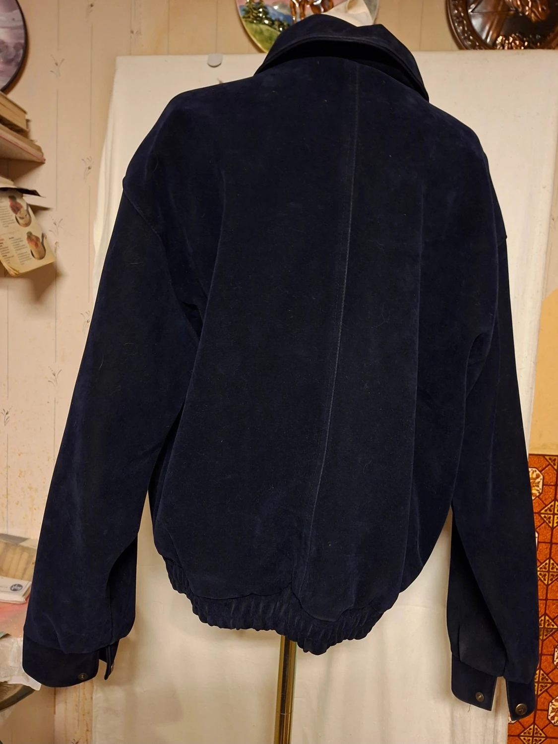 Mörkblå mockajacka från V Import Export - 1