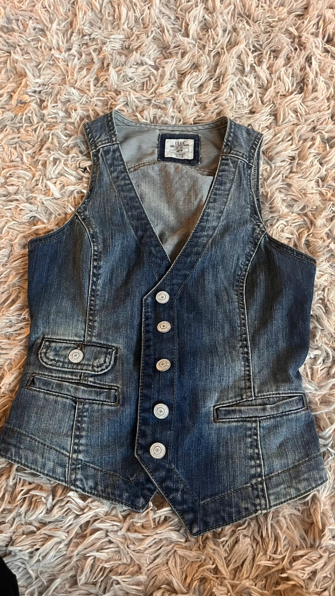 Jeansväst från L.O.G.G. H&M, strl 36
