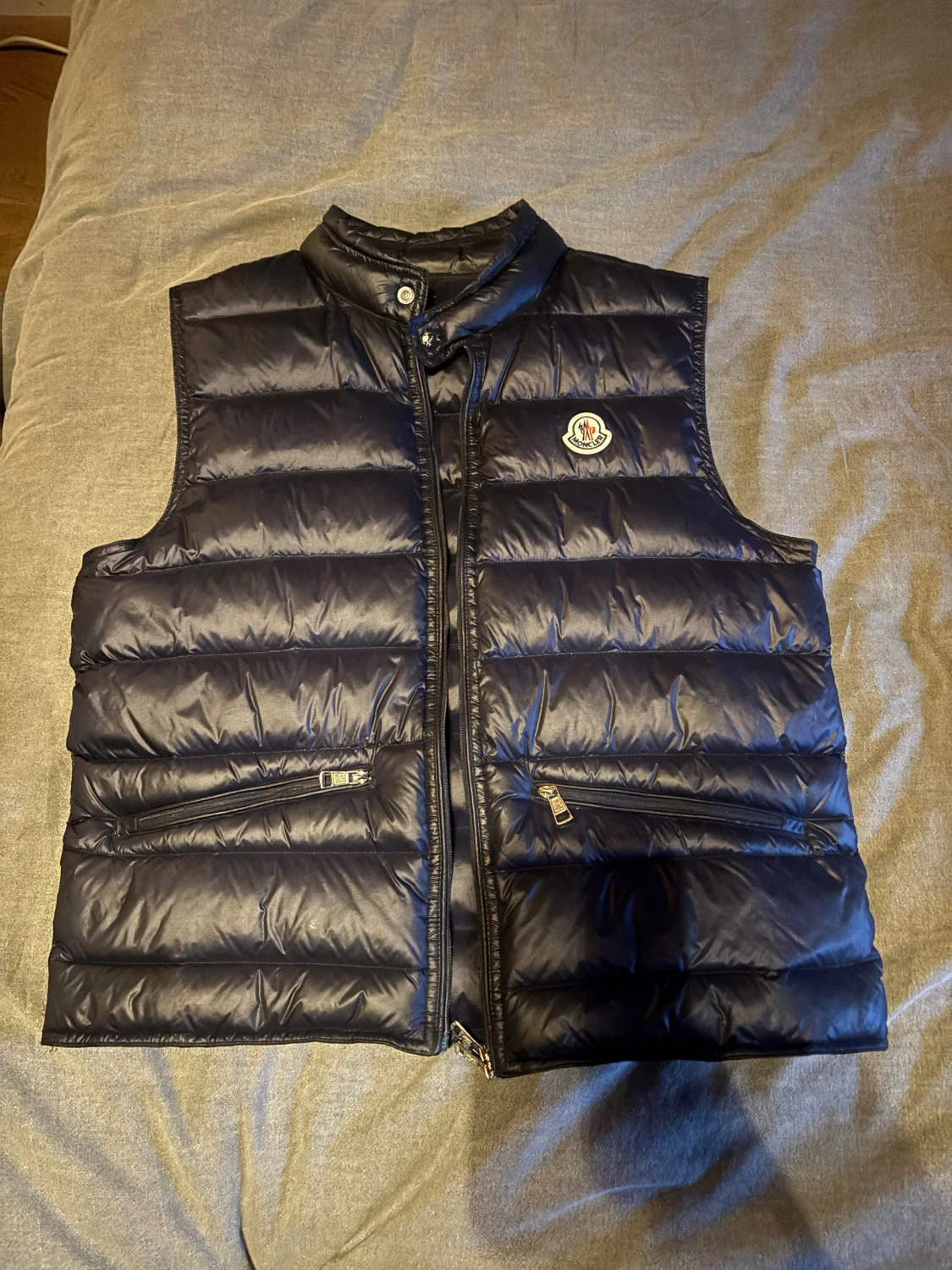 Moncler Gui Väst herr marinblå