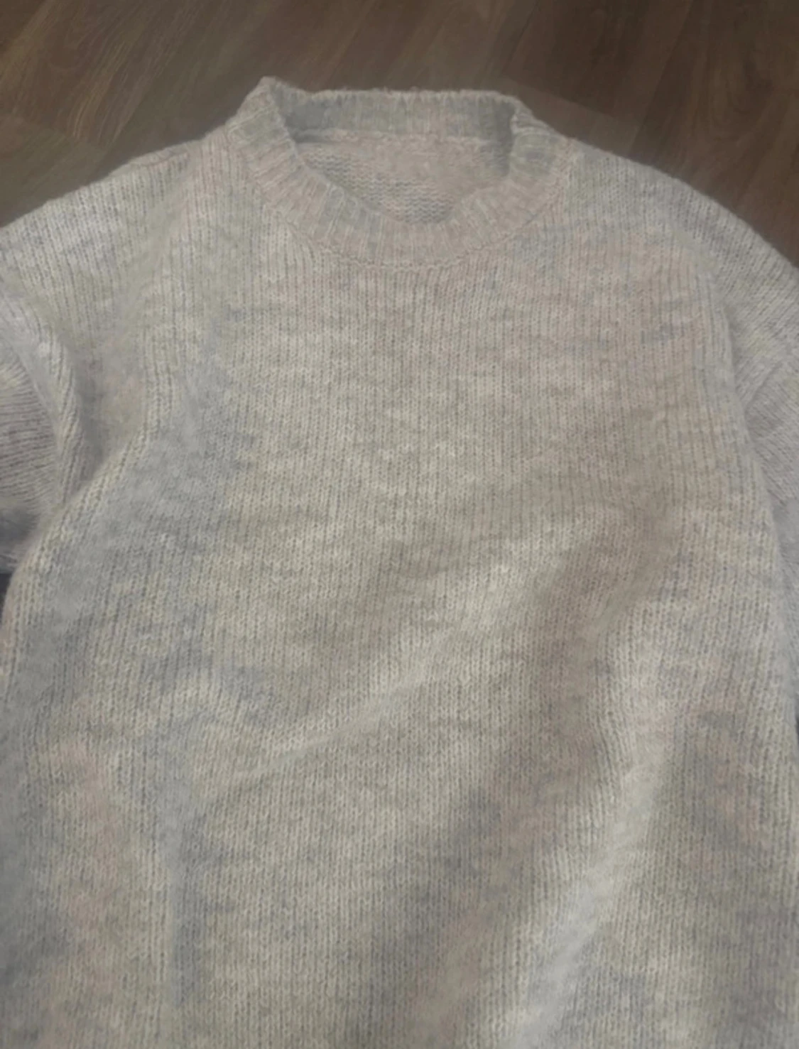 Grå stickad tröja Str XS - 2