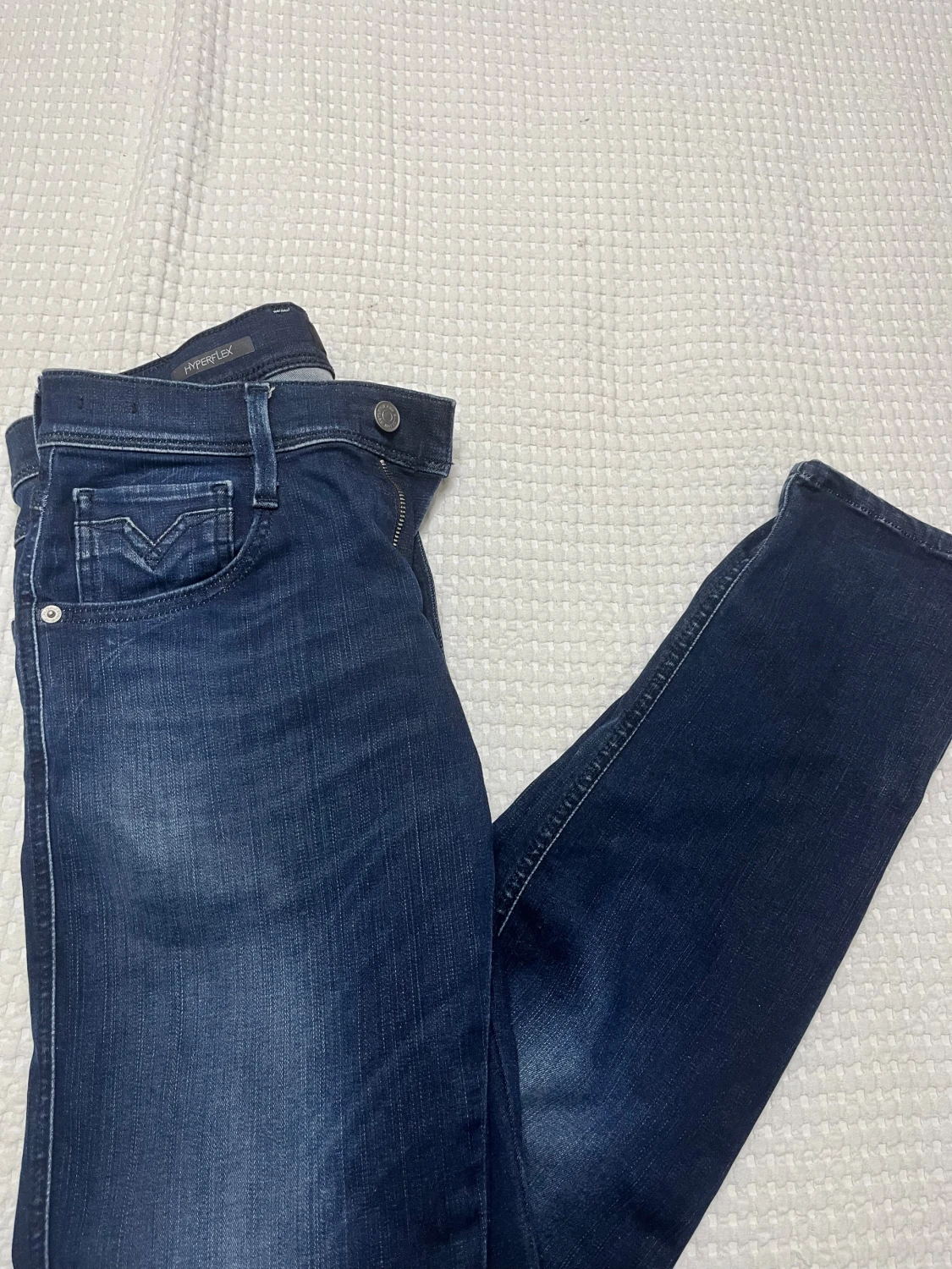 Replay Hyperflex mörkblå jeans - 2