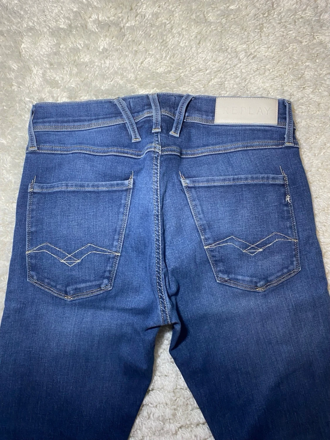 Mörkblå Replay Anbass jeans - 3