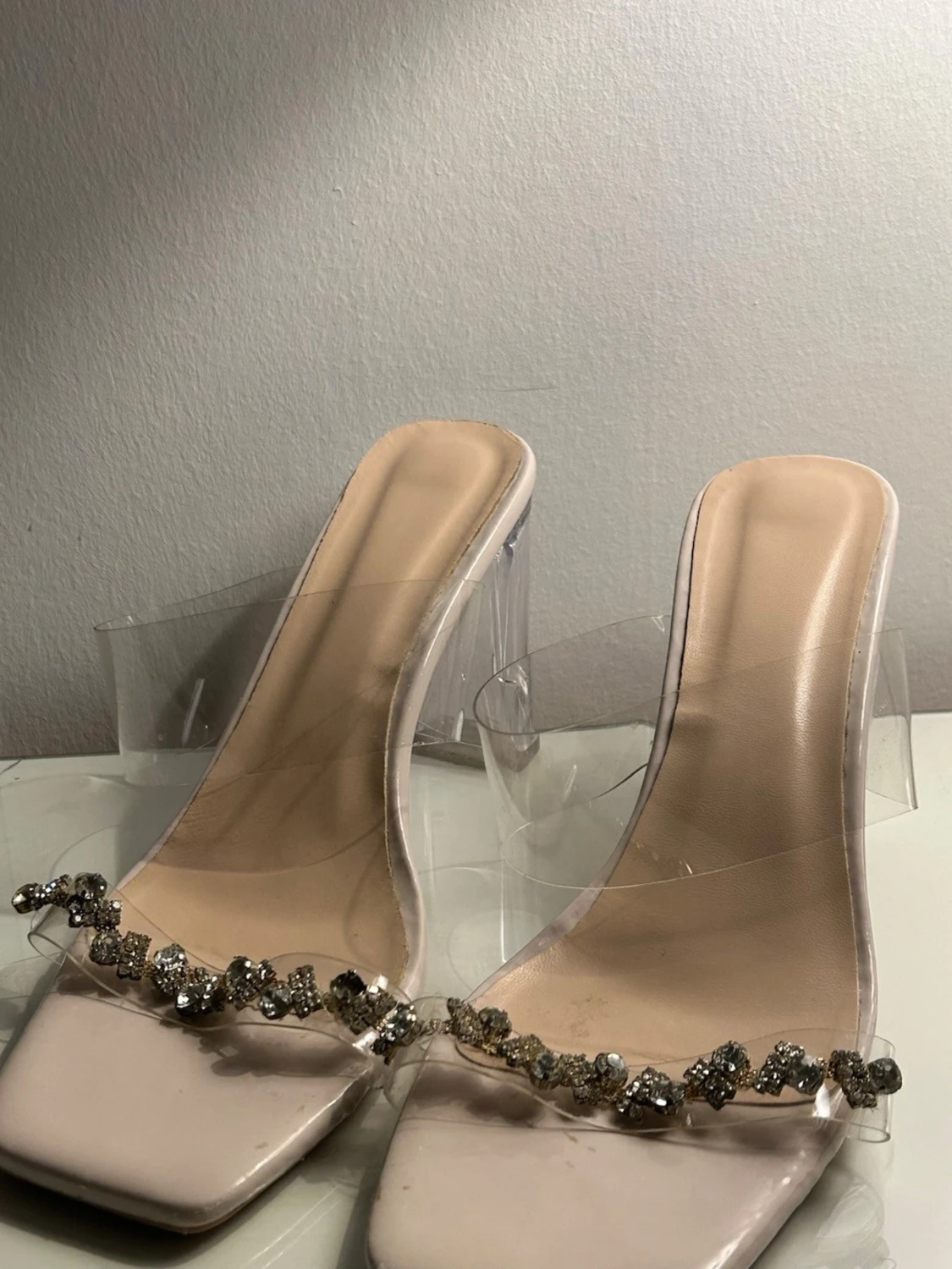  Genomskinliga klackar skor  - 2
