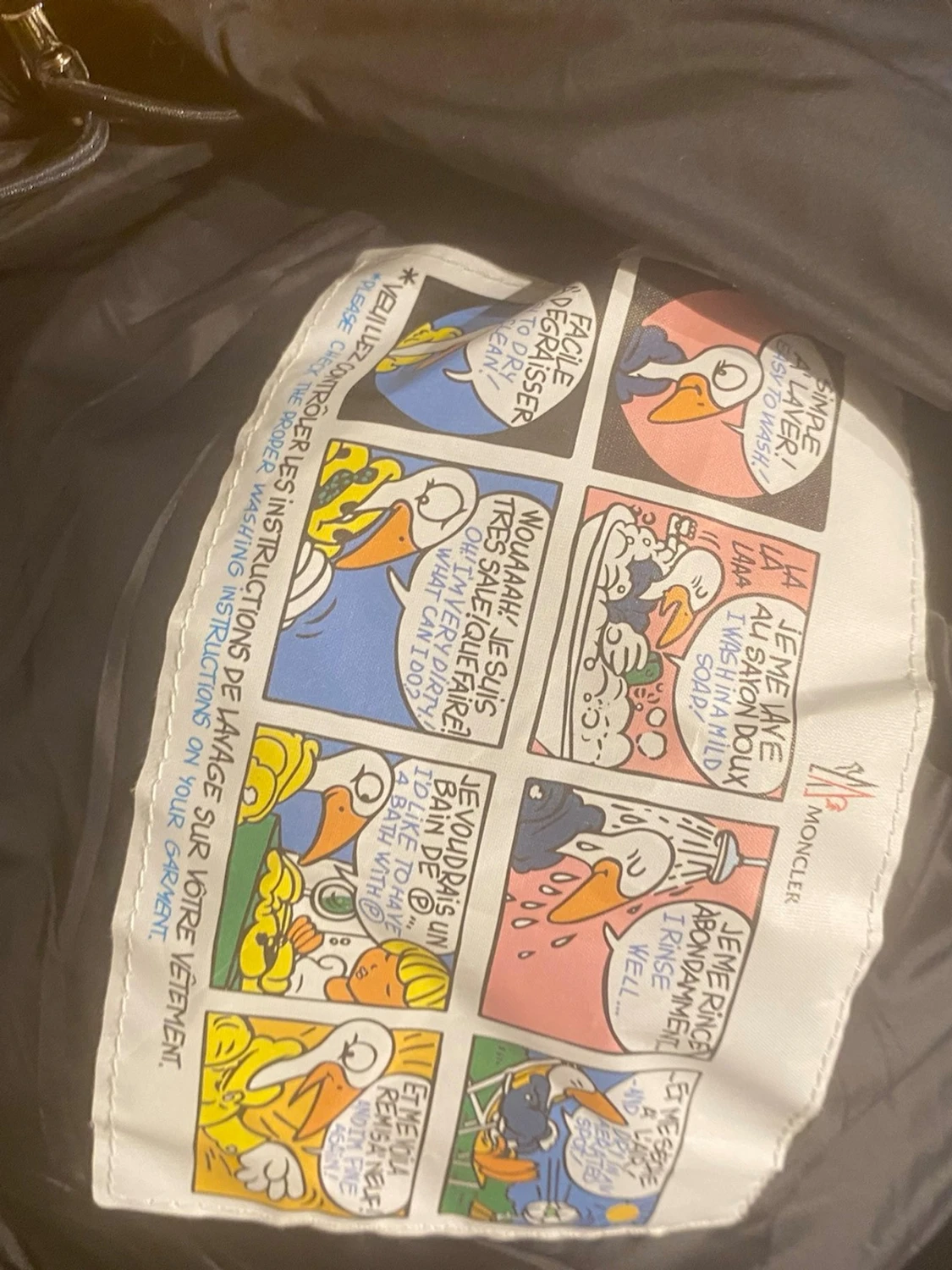 Svart Moncler pufferjacka med huva - 5