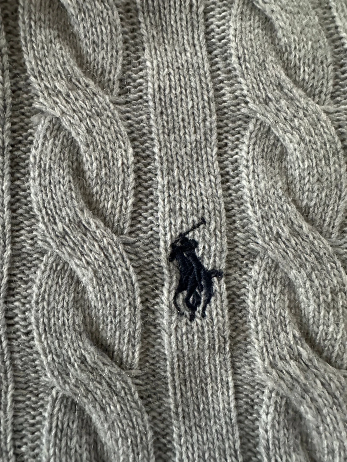 Grå stickad half zip-tröja Polo Ralph Lauren - 1