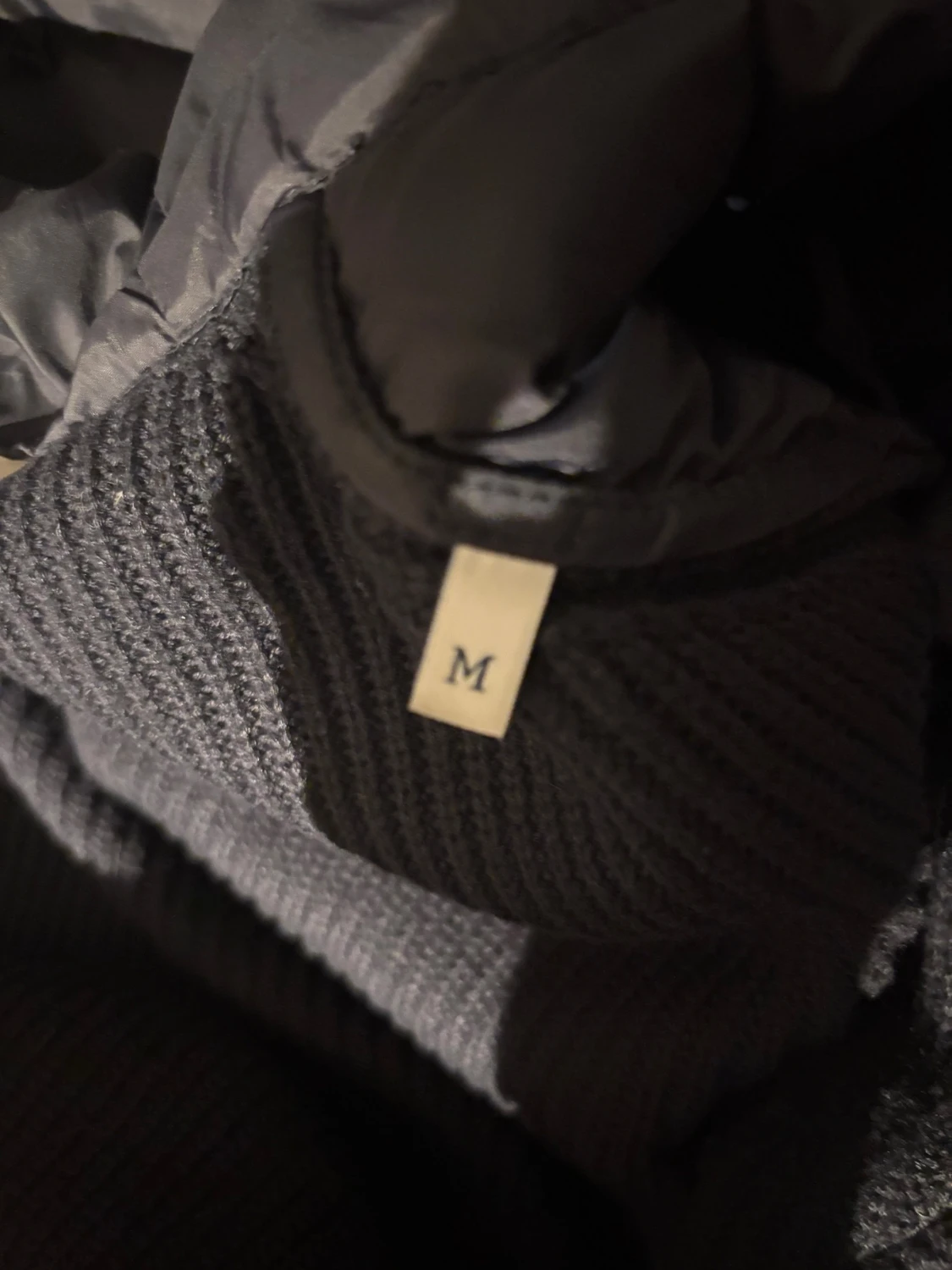 Mörkblå stickad cardigan jacka Moncler - 4