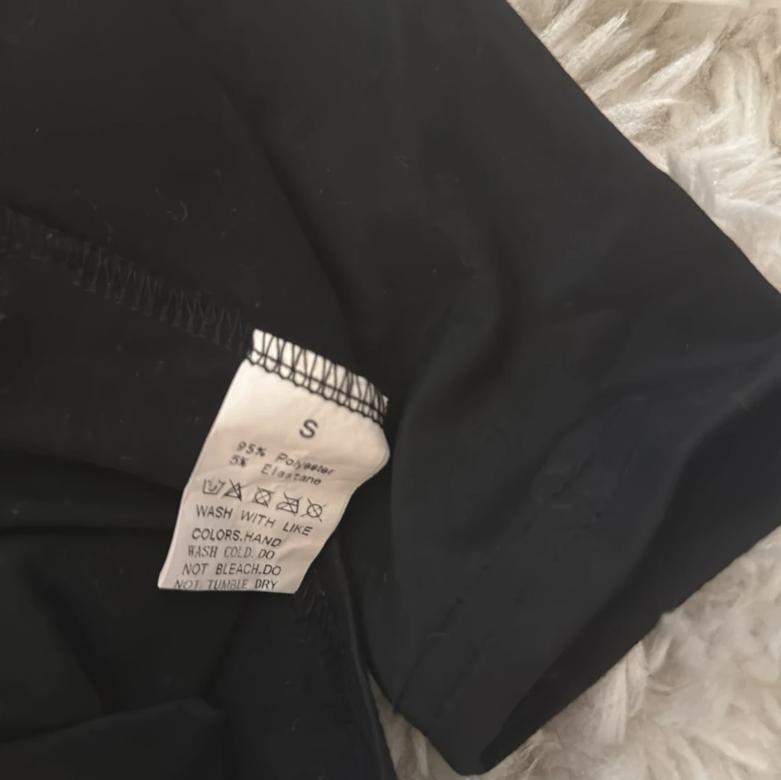 Svart långärmad topp i polyester - 1