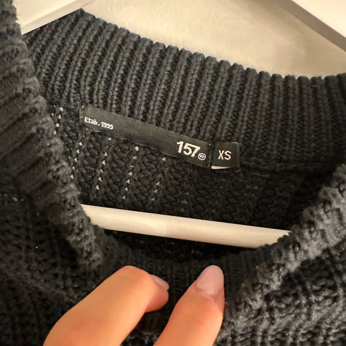 Svartvit randig stickad tröja 157 - 2