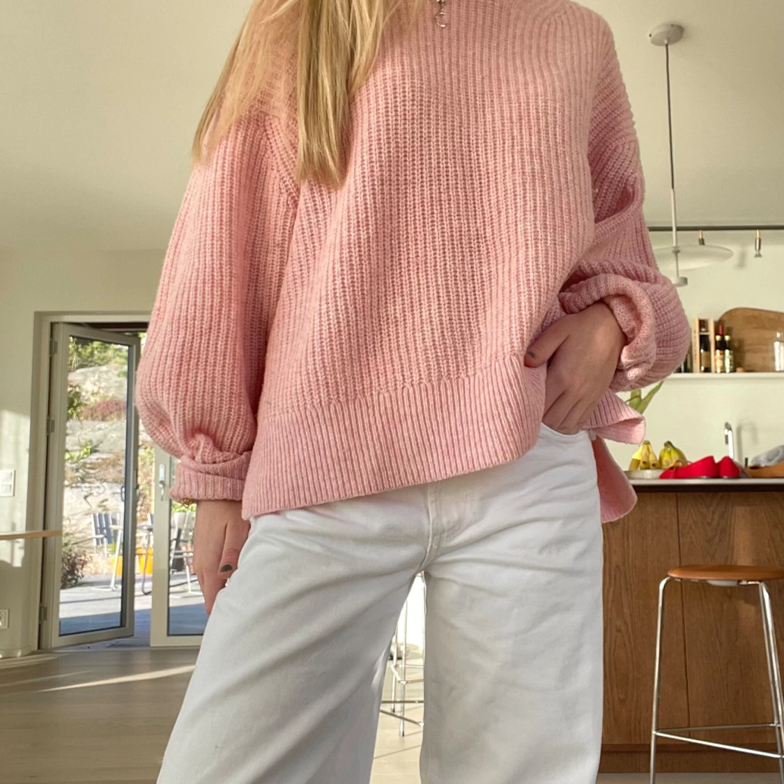 Jätte fin rosa samsø samsø stickad tröja!! - 2