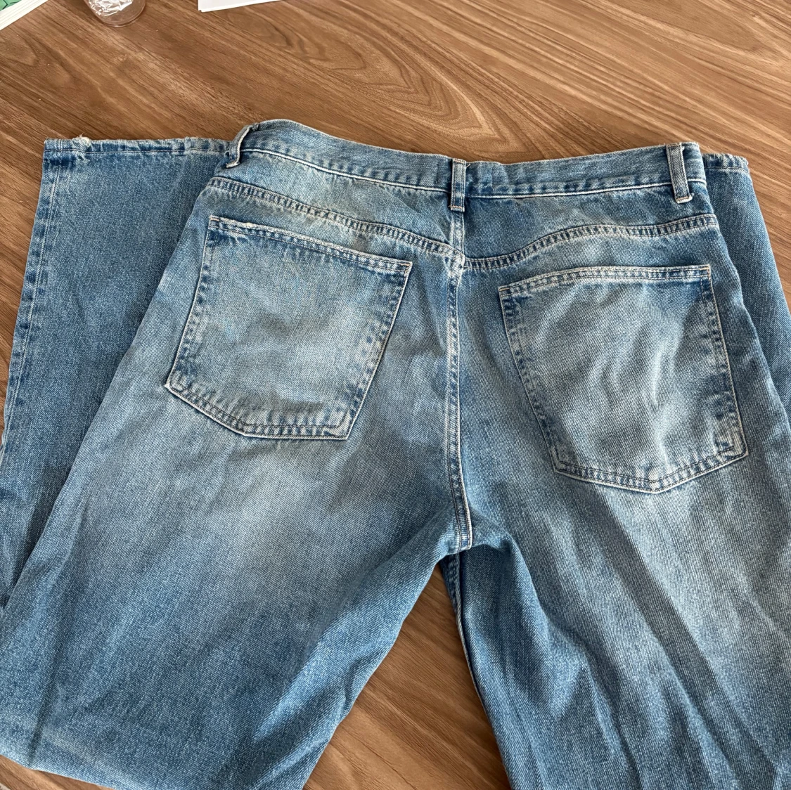Blå wide jeans från Zara - 2