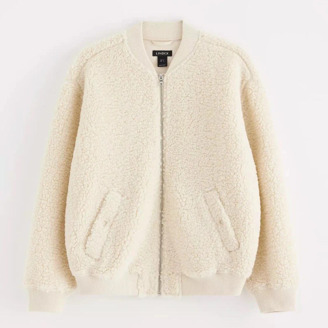 Beige teddyjacka från Lindex - 2