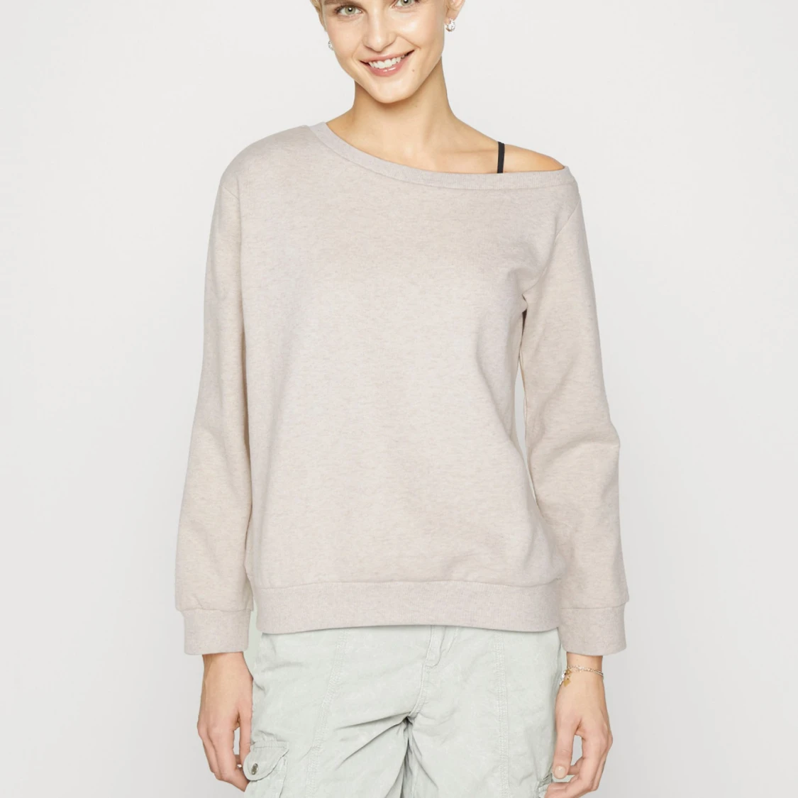 off shoulder sweatshirt  - 1