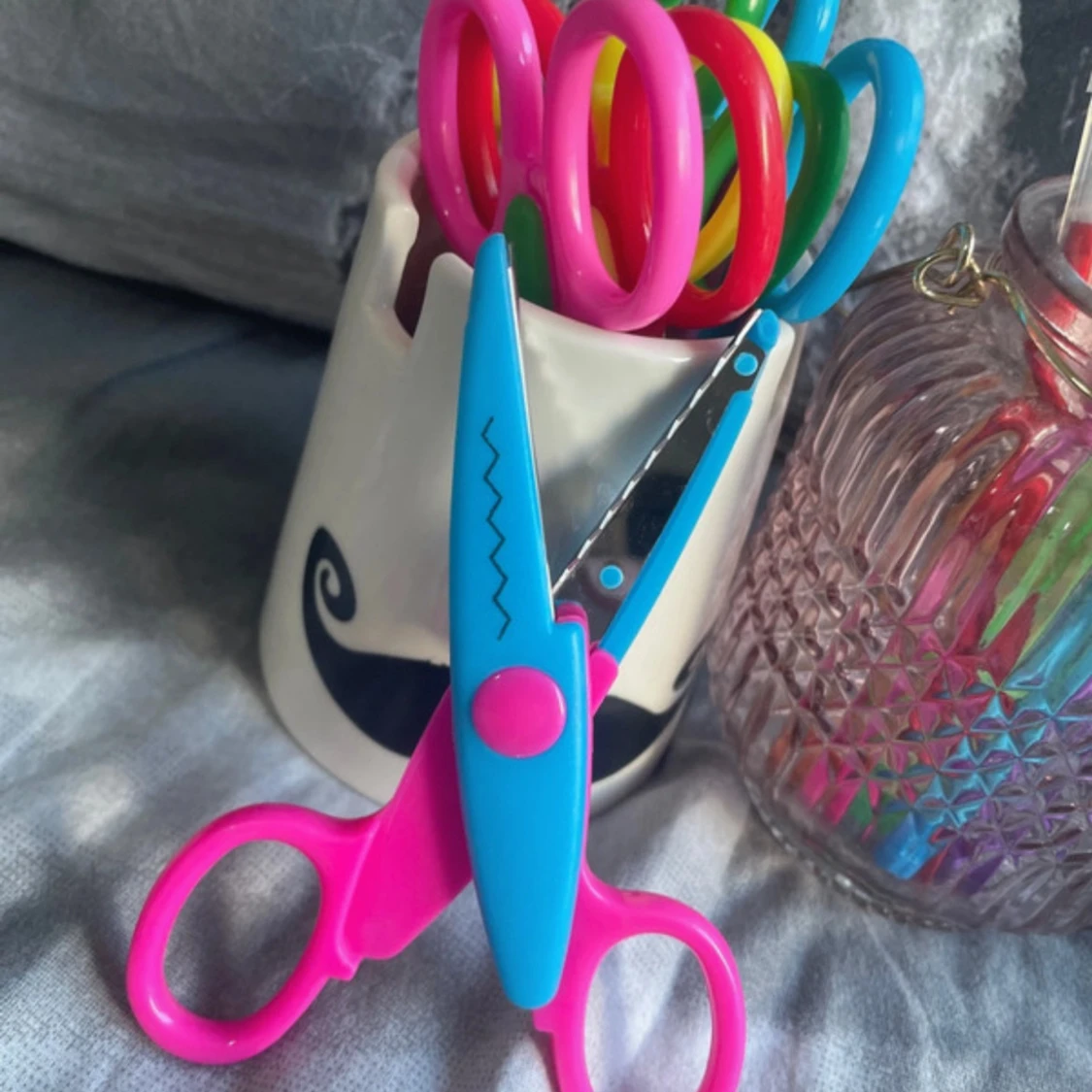 Färgglada mönstersaxar set - 1