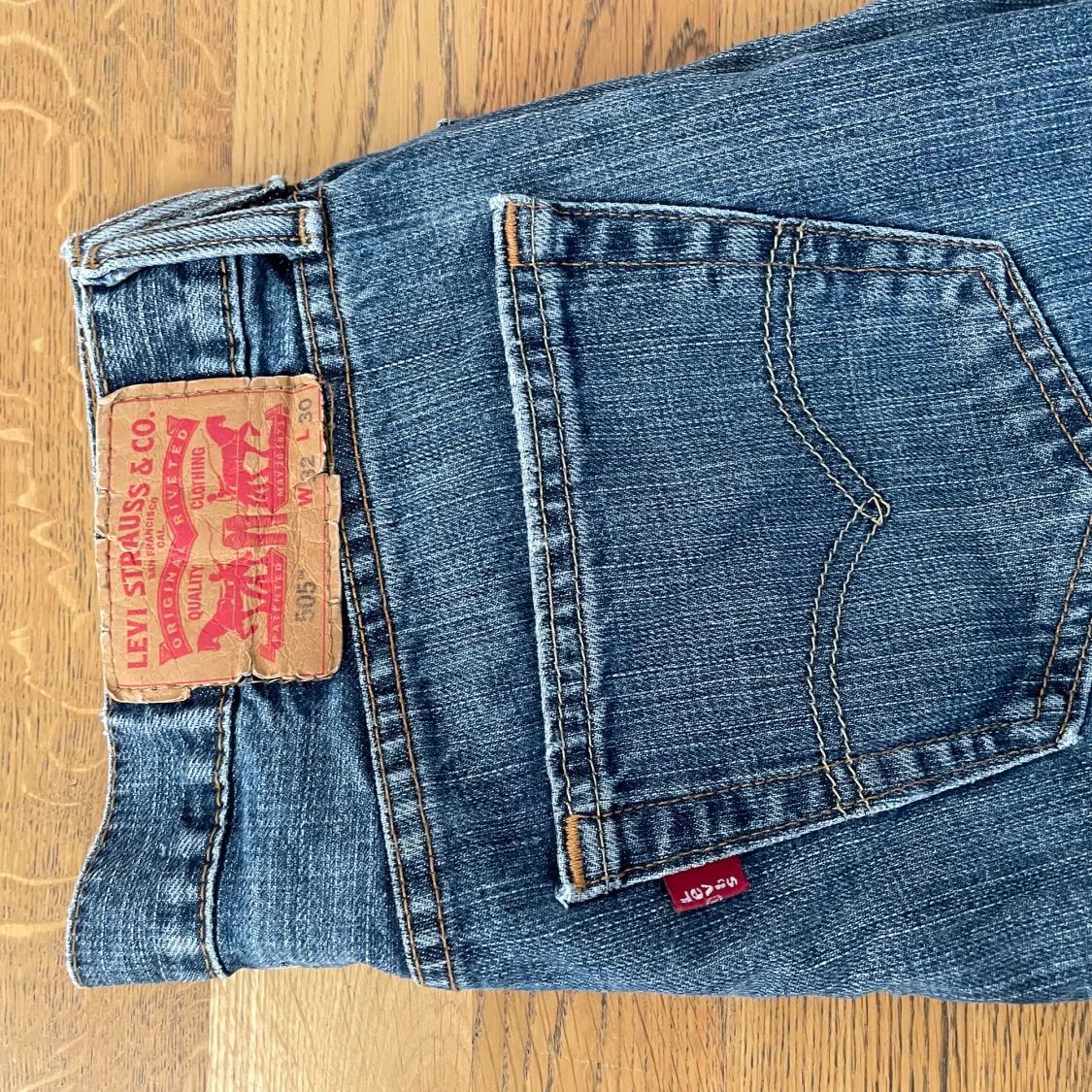 Levi's 505 blå jeans straight fit - 1