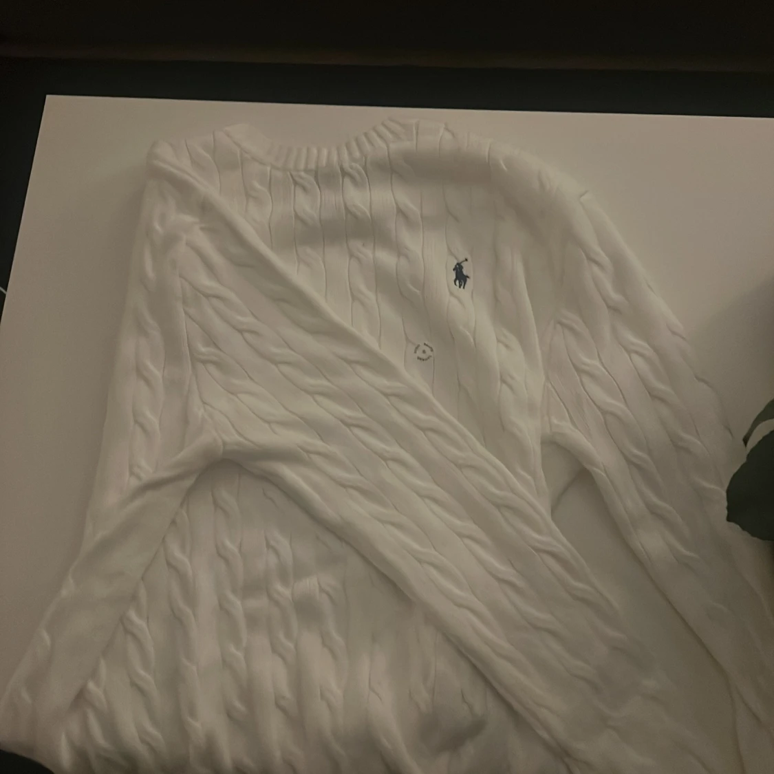 Vit kabelstickad tröja Polo Ralph Lauren - 1