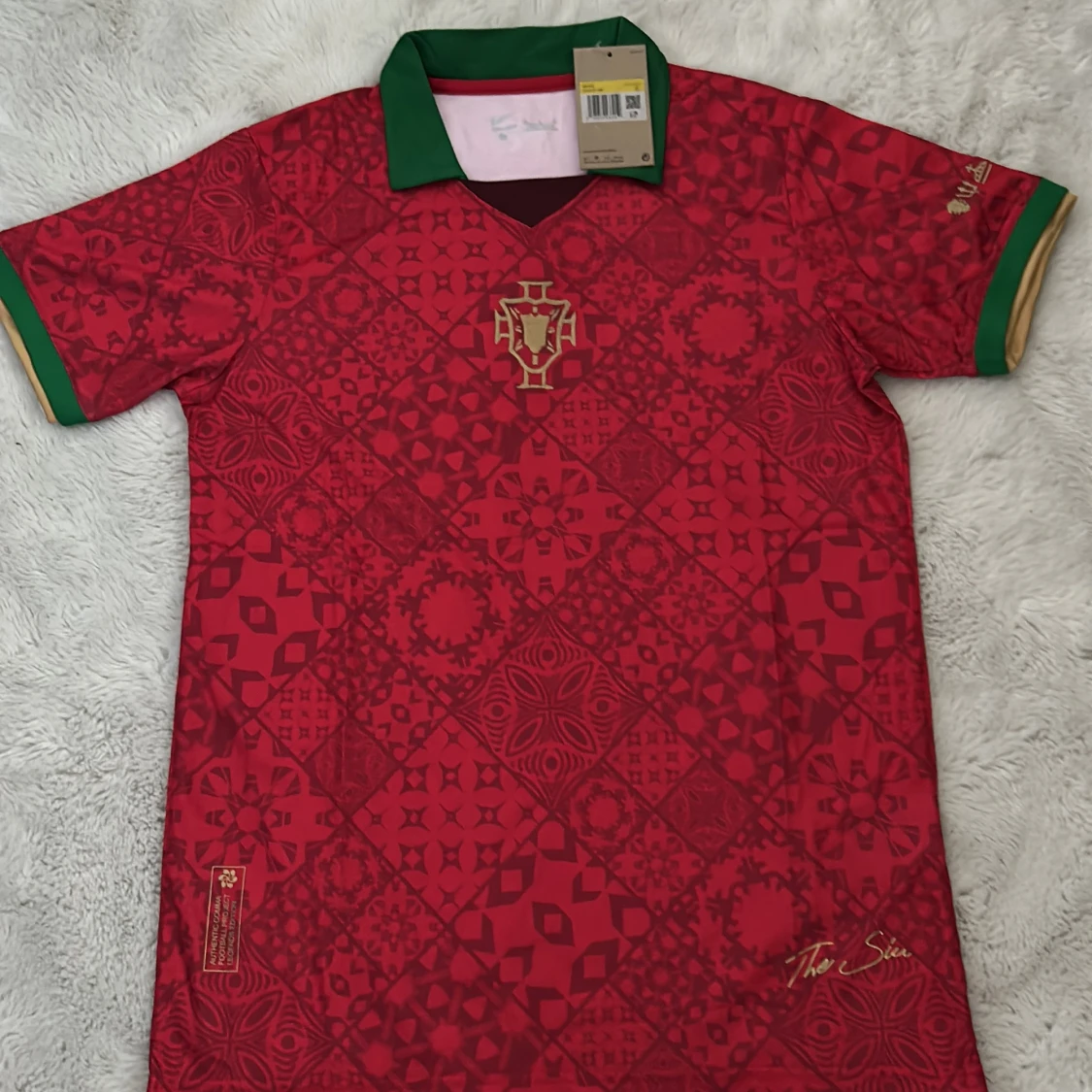 Röd Portugal fotbollströja S