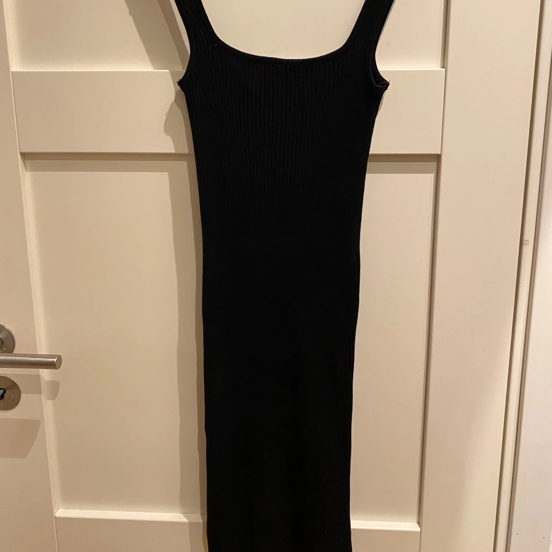Svart ribbad långklänning Stradivarius - 1