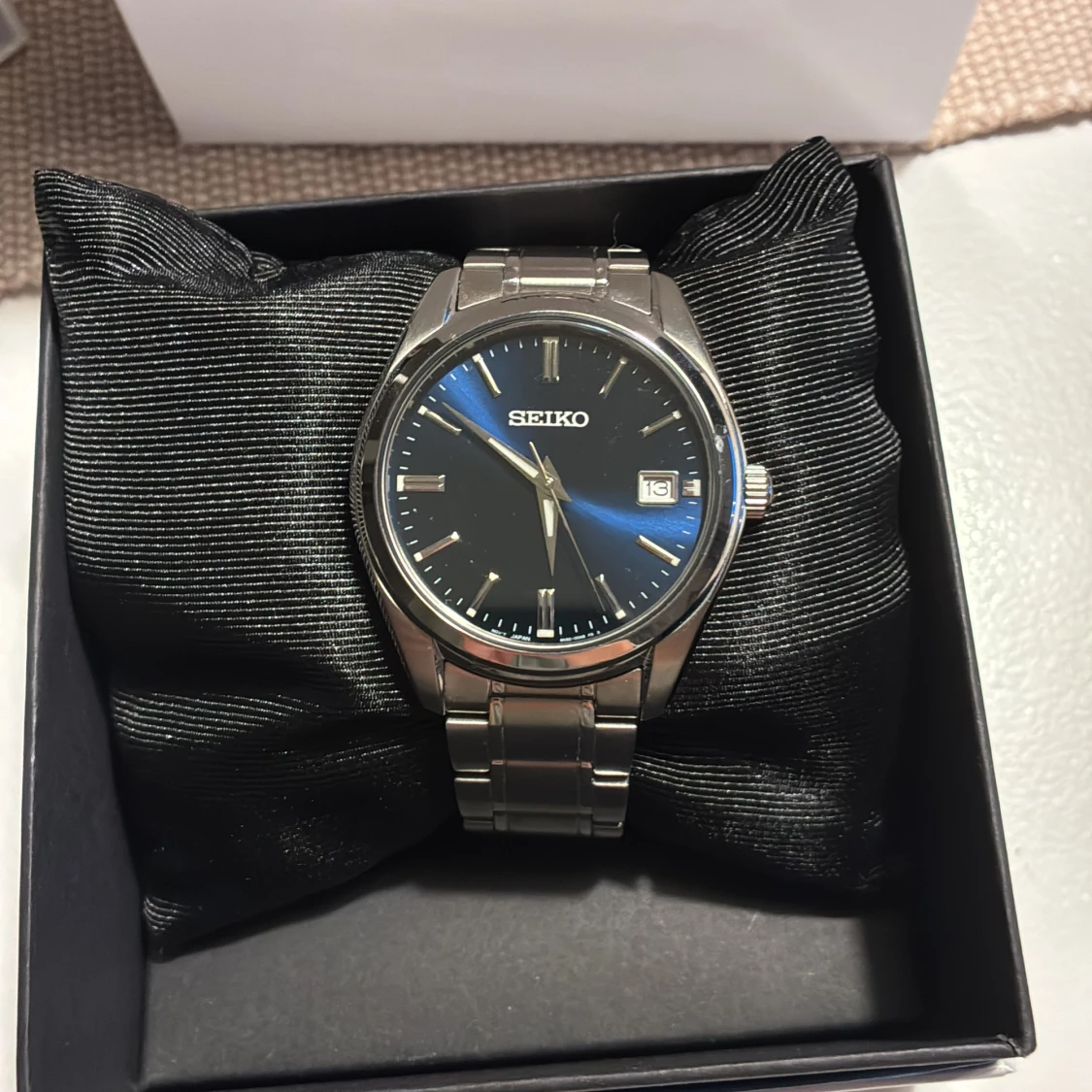 Seiko klocka stål/blå SUR309P1 - 1