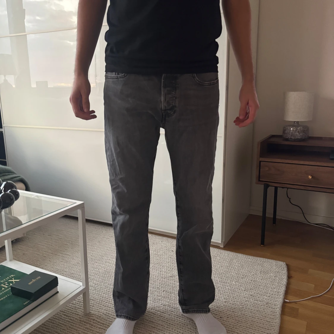 Grå Levis 501 jeans straight fit
