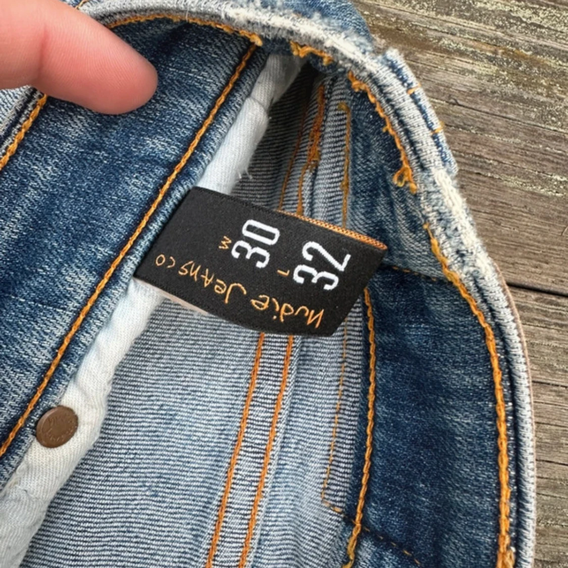 Blå bootcut jeans från Nudie Jeans - 3