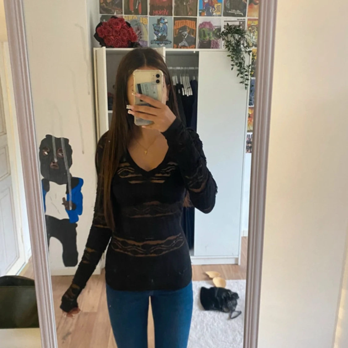 Svart spetsblus  - 3