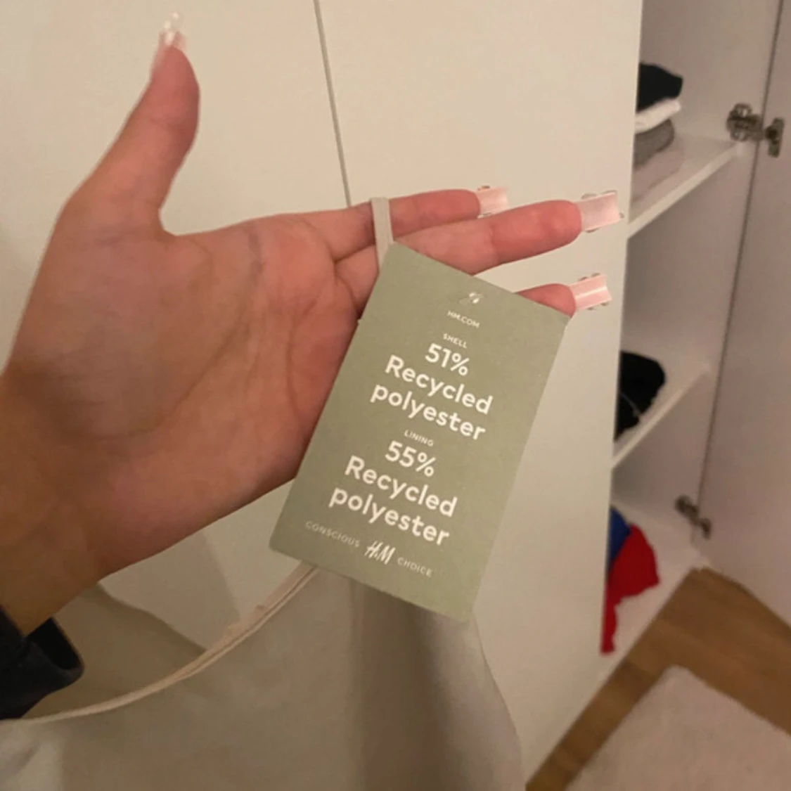 Champagnefärgad satin-klänning H&M - 2