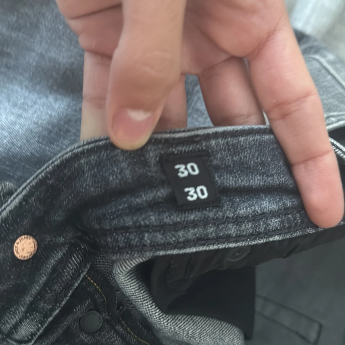 Svarta tapered jeans Tapered/Mike 30/30 - 3