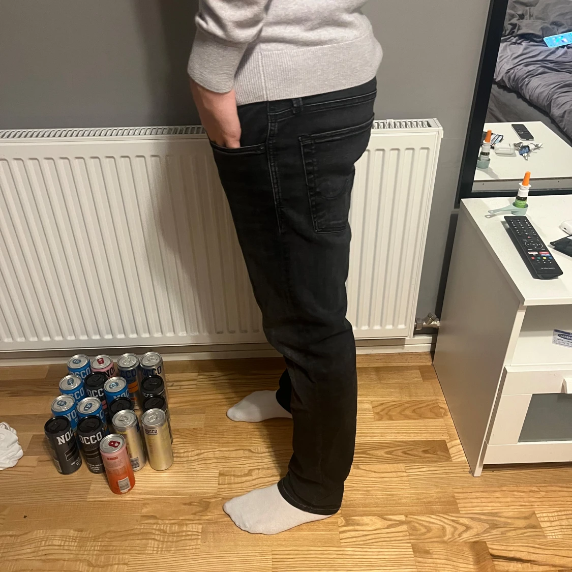 Svarta Jack and Jones slim Glenn jeans - 1