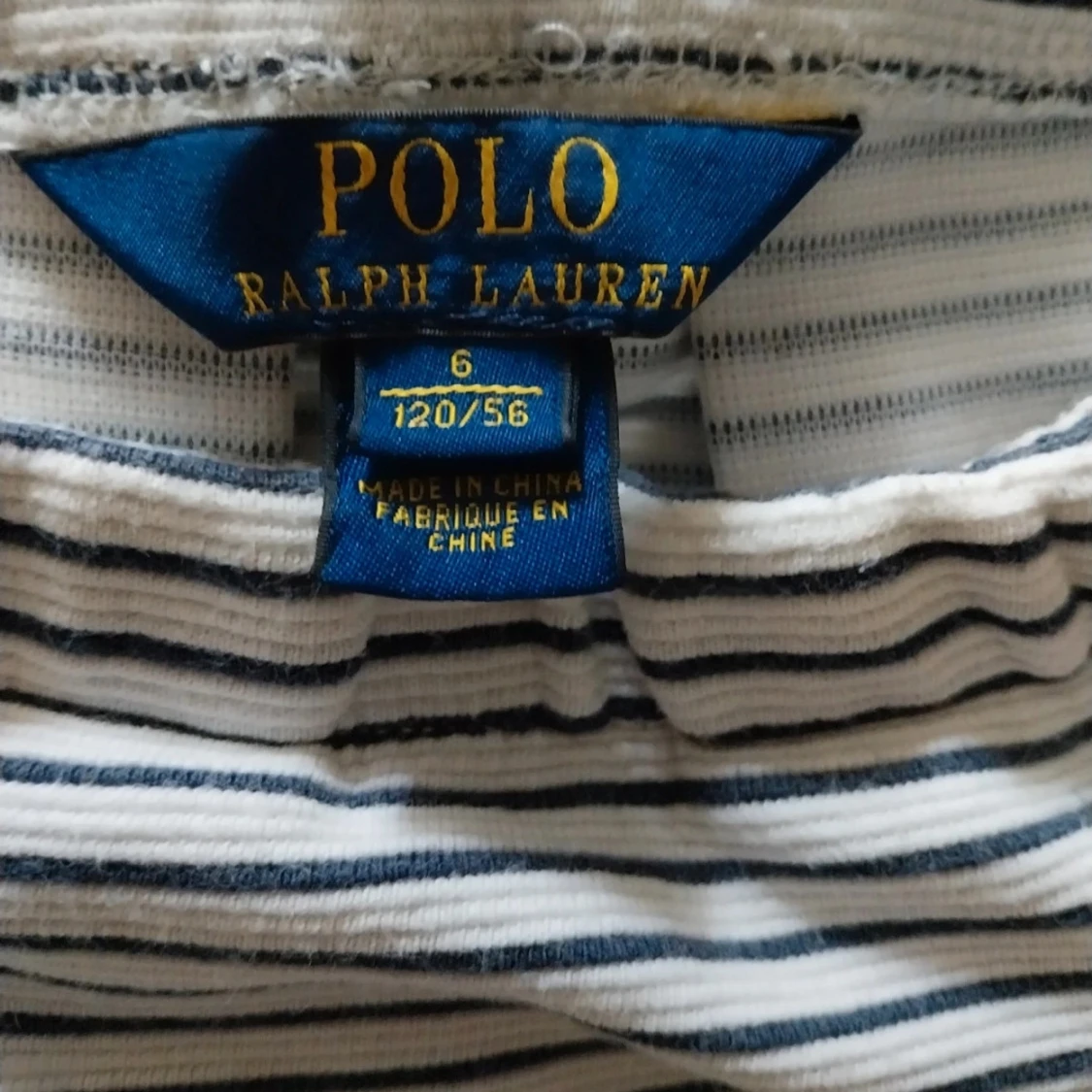 Randig vit linnetopp och kjol från Polo Ralph Lauren - 4