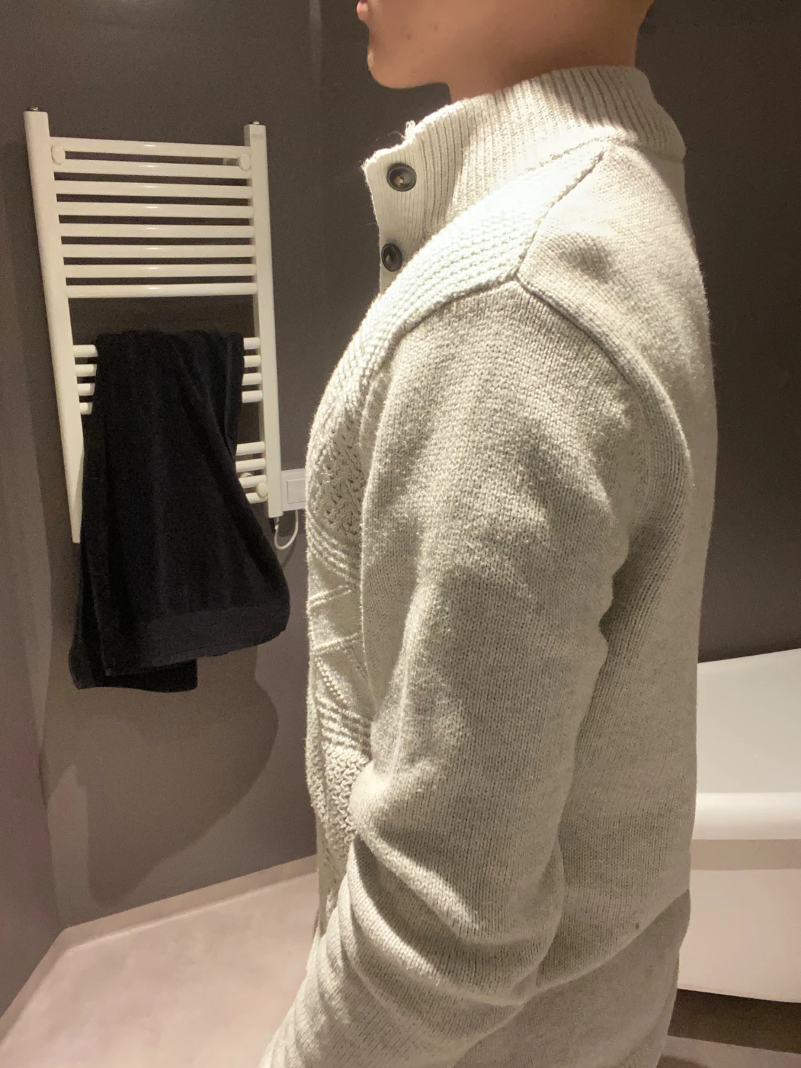 Ljusgrå stickad tröja från chaps by Ralph lauren - 3