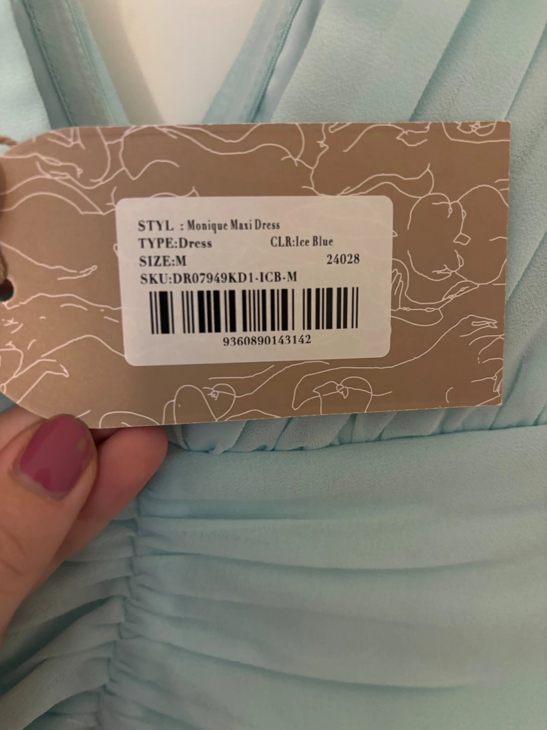 Ljus blå balklänning  - 4