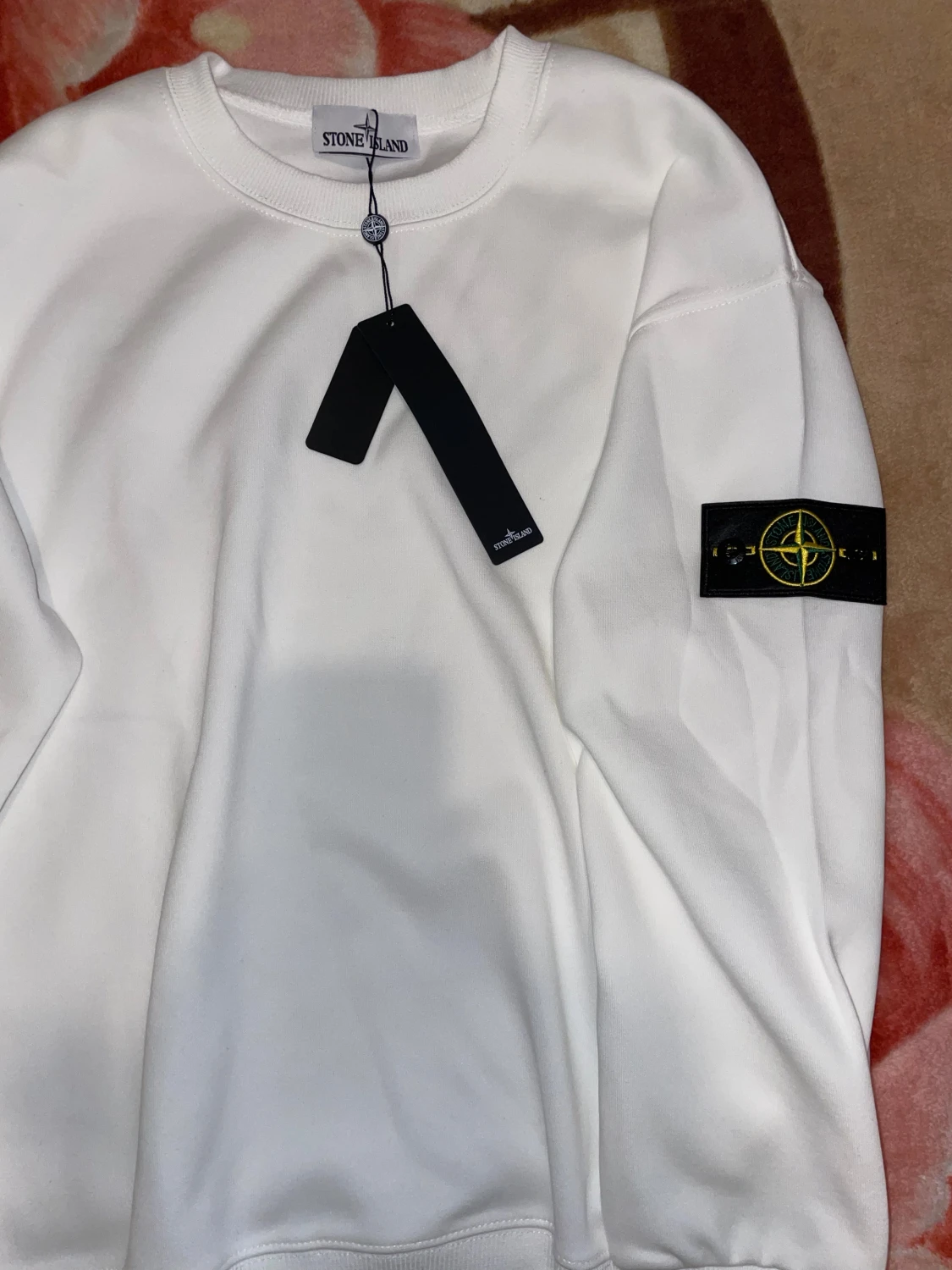 Vit Stone Island sweatshirt M