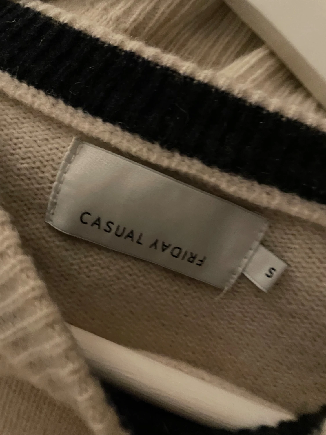 Beige stickad tröja Casual Friday S - 2