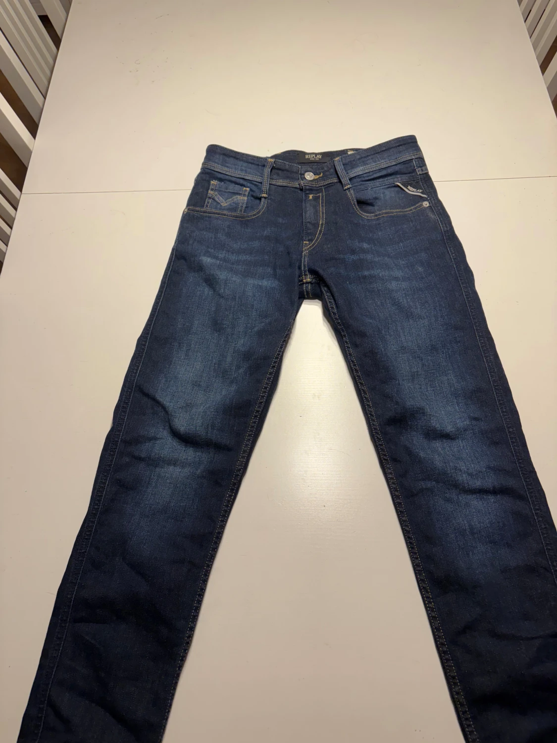 Replay Anbass mörkblå jeans slim fit