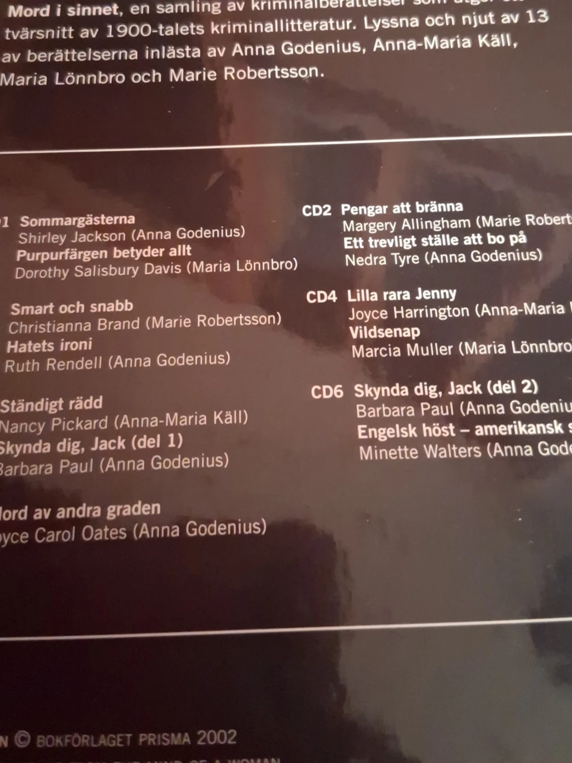 CD Ljudbpok Mord i sinnet 7 skivor ca 8 tim. - 2