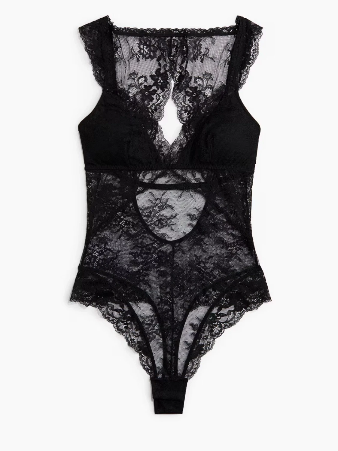 Svart spetsig korsettbody - 1