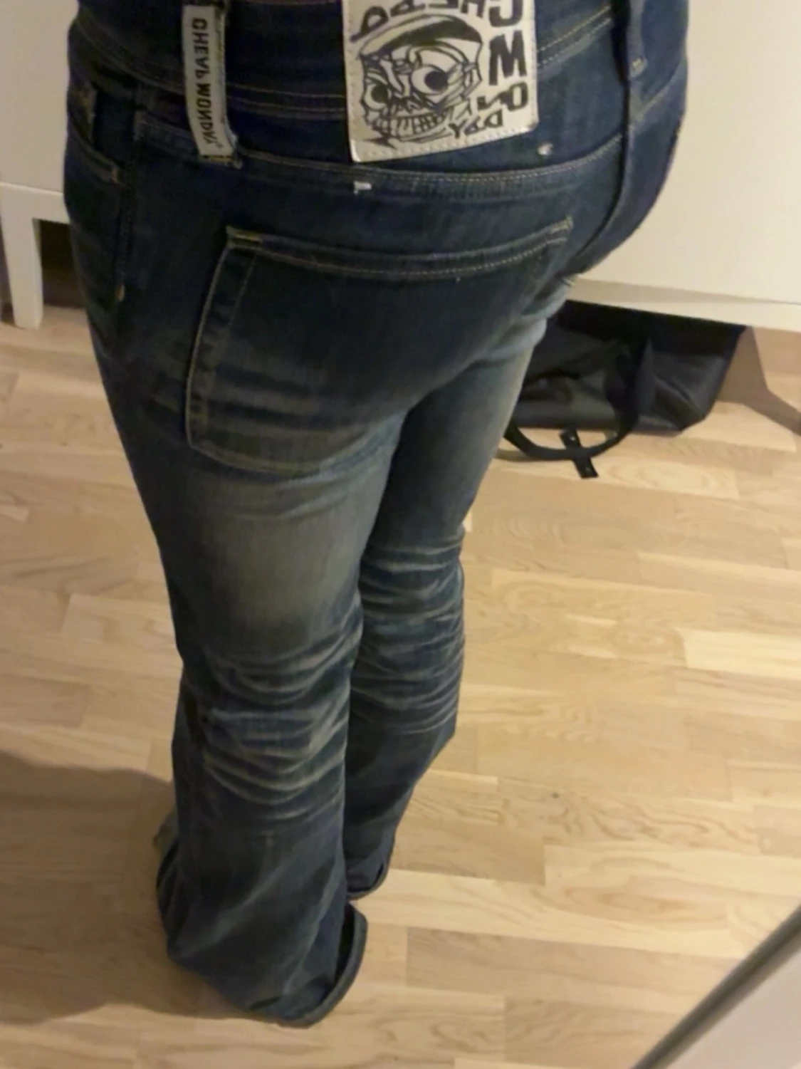Blå bootcut jeans från Cheap Monday - 3