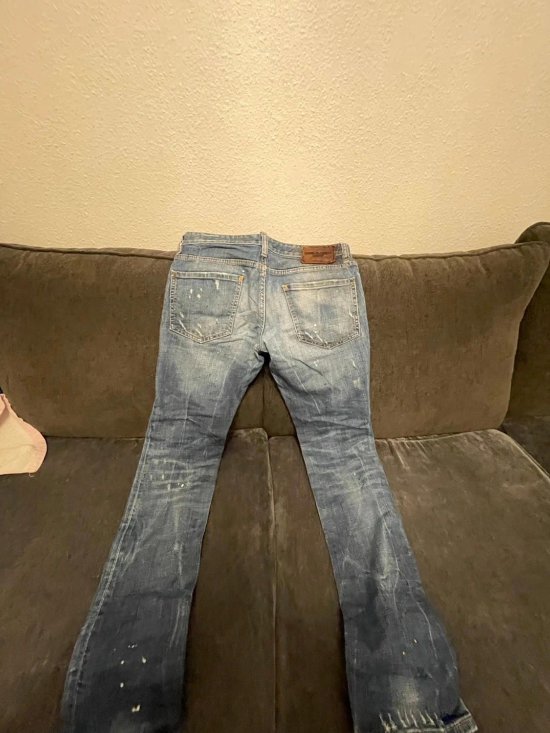 Dsquared2 blå slitna jeans - 1