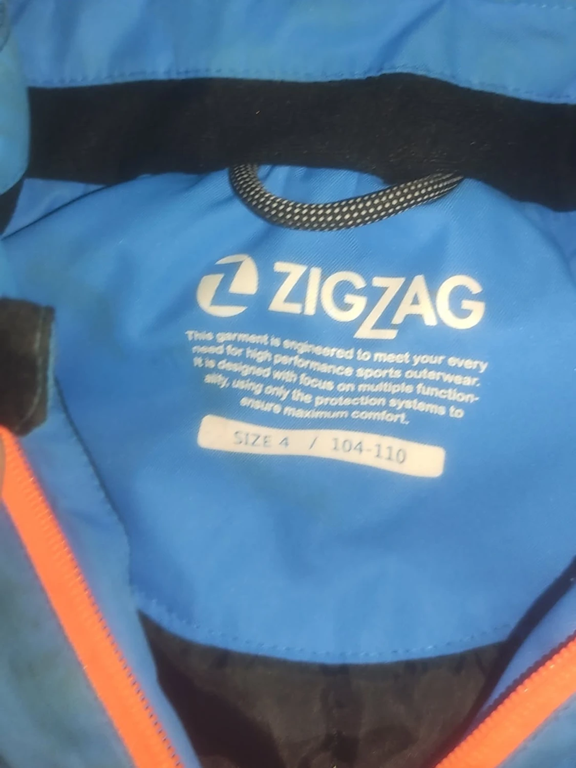 Blå vindjacka från ZigZag med huva - 2